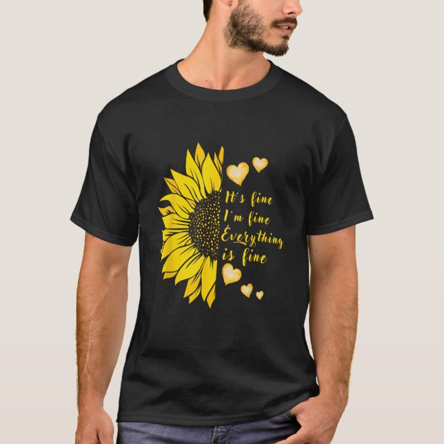 Camiseta It s Fine I m Fine Everything s Fine pretty yellow (Frente)