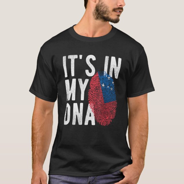 Camiseta it s in my DNA Samoa flag Fingerprint (Frente)