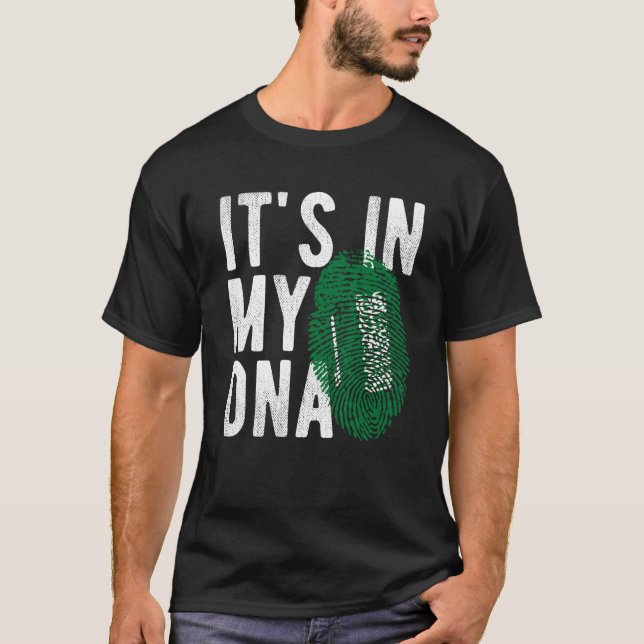 Camiseta it s in my DNA Saudi Arabia flag Fingerprint (Frente)
