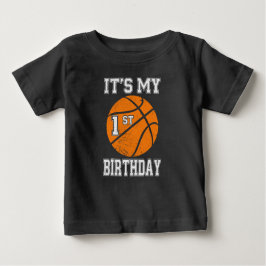 Camiseta It’s My 1st Birthday Basketball Design