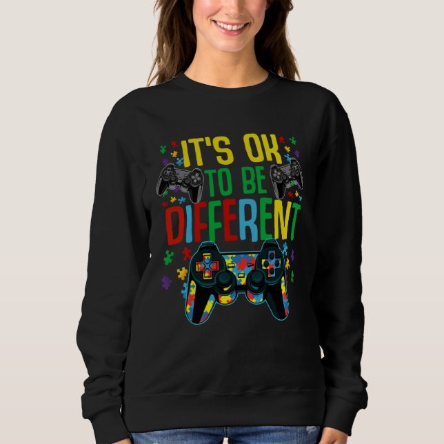 Camiseta It s Ok to be Different Gamer Autism Support (Frente)