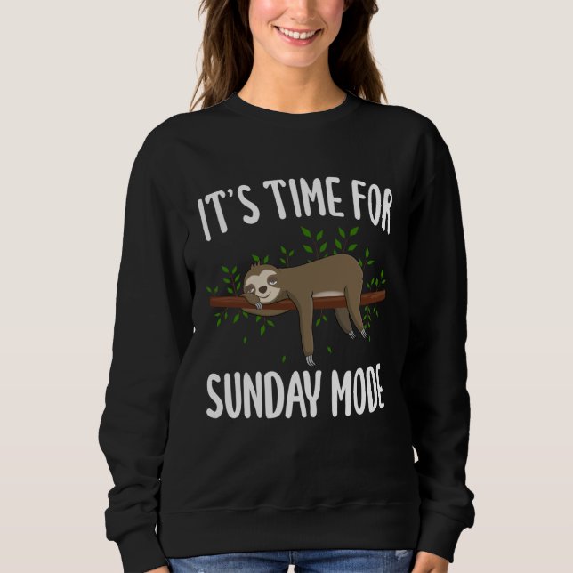 Camiseta It s Time for Sunday Mode Sloth (Frente)