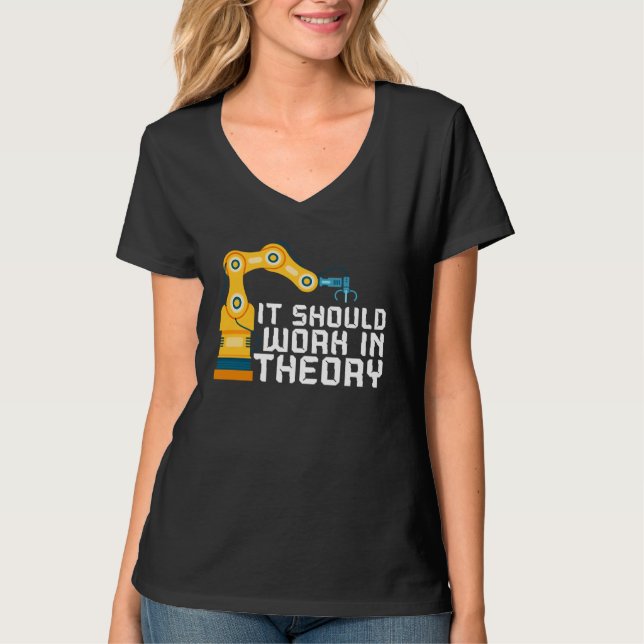 Camiseta It Should Work In Theory Artificial Intelligence R (Frente)