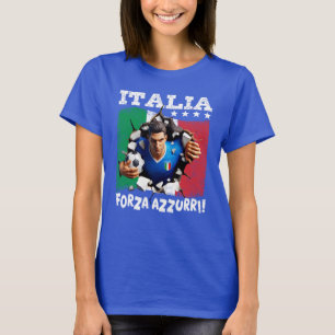 Camiseta Itália 3D Forza Azzurri