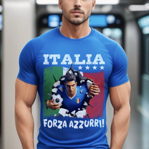 Camiseta Italia 3D Forza Azzurri