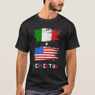 Camiseta Itália América Itália Perfeição de Bandeira Americ