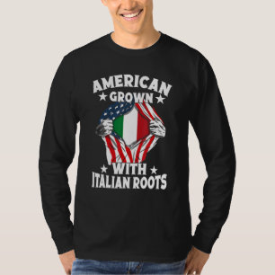Camiseta Itália Americana Cresceu Com Raízes Italianas Orgu