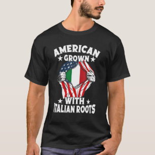 Camiseta Itália Americana Cresceu Com Raízes Italianas Orgu