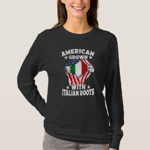 Camiseta Itália Americana Cresceu Com Raízes Italianas Orgu