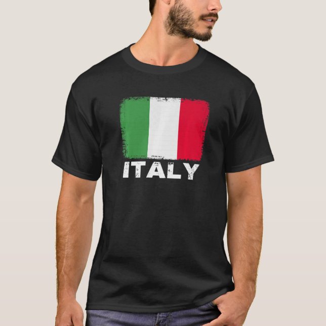 Camiseta Itália Bandeira Apoio a Mulheres Pessoas Italianas (Frente)