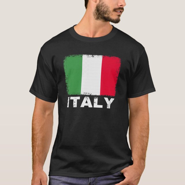 Camiseta Itália Bandeira Apoio a Mulheres Pessoas Italianas (Frente)