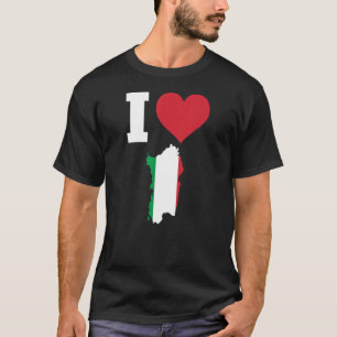 Camiseta Itália Bandeira da Sardenha I Love Sardenha