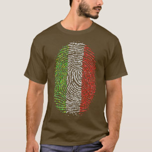Camiseta Itália Bandeira Impressão Digital Italiana