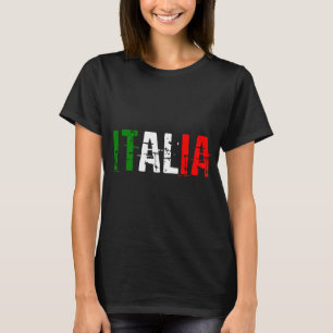 Camiseta ITÁLIA Bandeira ITÁLIA Homens Mulheres Crianças IT