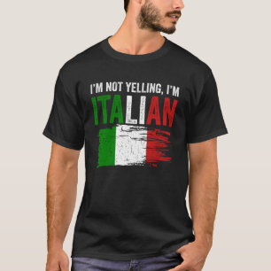 Camiseta Itália Bandeira Itália Raízes Humor Não estou Grit