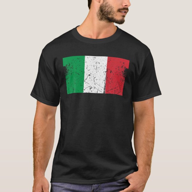 Camiseta Itália Bandeira Italiana Azzurri Vintage (Frente)