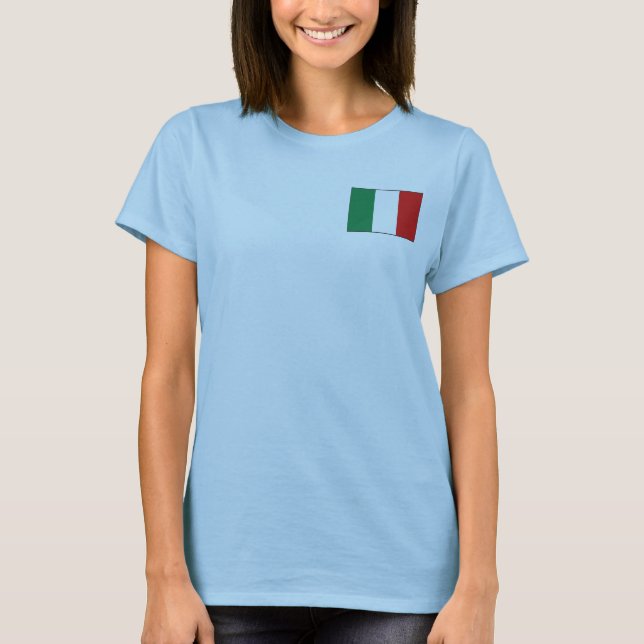 Camiseta Itália Bandeira + Mapa (Frente)