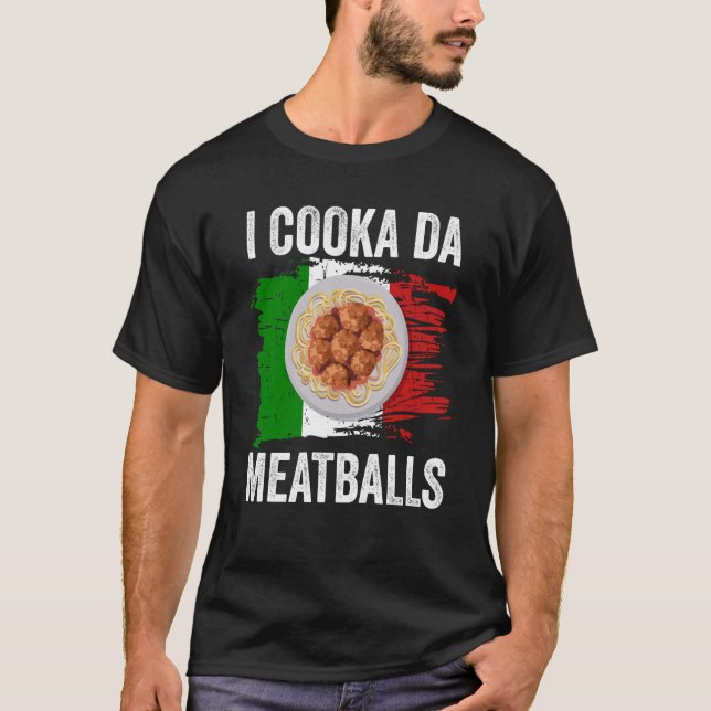 Camiseta Itália Bandeira Raízes Italianas Foodie I Cooka Da (Frente)