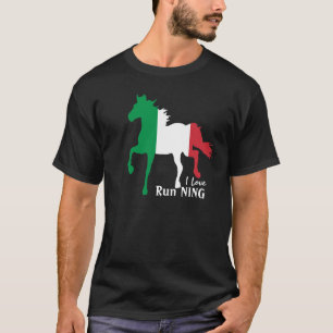 Camiseta Itália, Cavalo, Bandeira Italiana e eu adoramos co