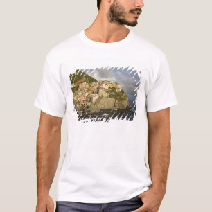 Camiseta Itália, Cinque Terre, Manarola. Vila no penhasco.
