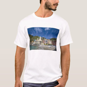 Camiseta Itália, Cinque Terre, Vernazza, Harbour e Igreja 