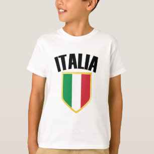Camiseta Italia Crest Itália Flag