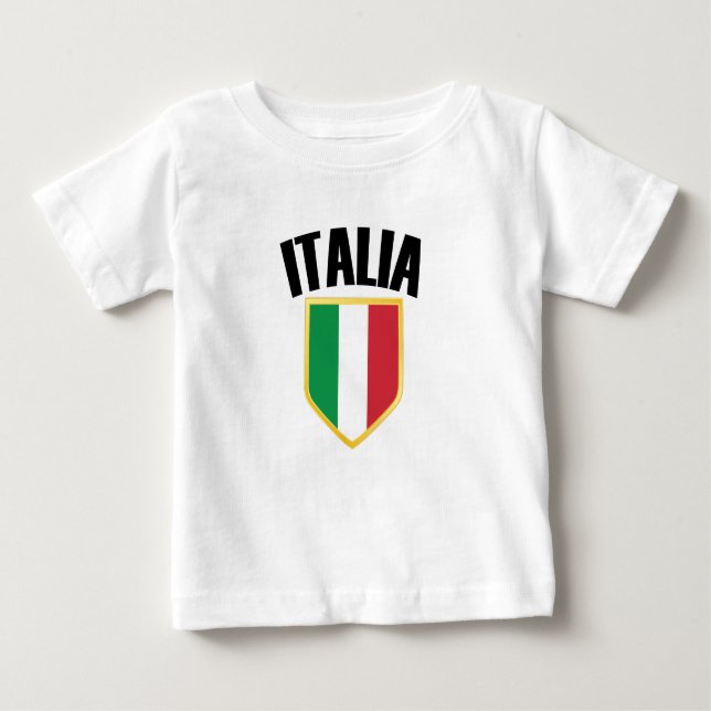 Camiseta Italia Crest Itália Flag (Frente)