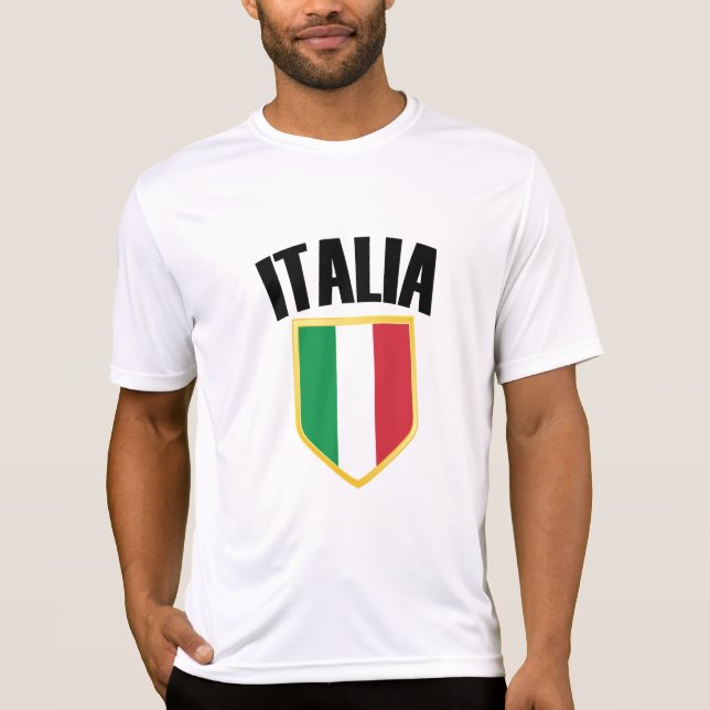 Camiseta Italia Crest Itália Flag (Frente)