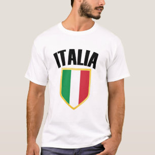 Camiseta Italia Crest Itália Flag
