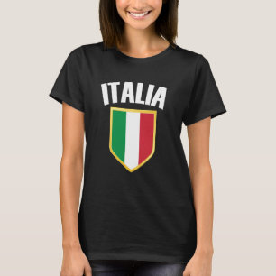 Camiseta Italia Crest Itália Flag Soccer Fan