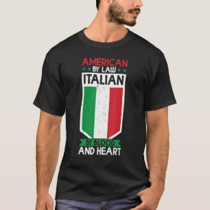Camiseta Itália Cultura Americana Por Lei Italiana De Coraç
