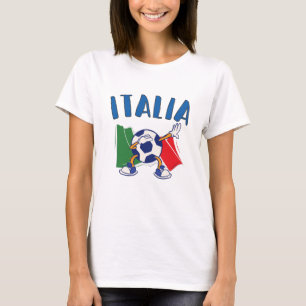 Camiseta Itália Dabbing Soccer Ball Flag