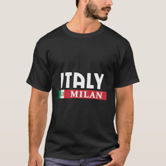 Camiseta Itália E Cidade Italiana De Milão