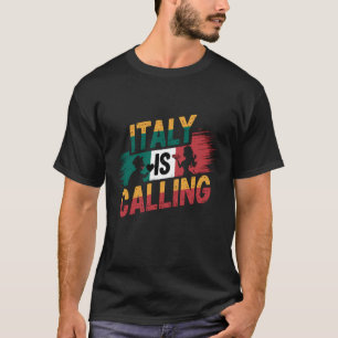 Camiseta Itália está Chamando Amante de Vinho Italiano Dive
