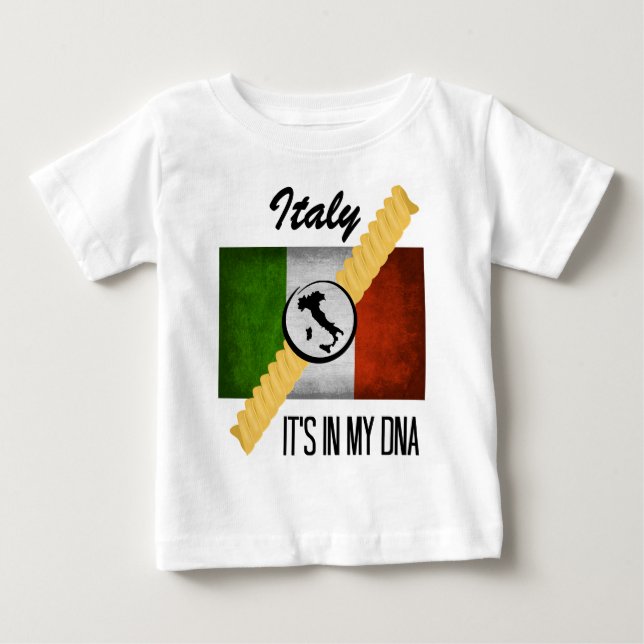 Camiseta Italia está em minha bandeira italiana Rotini da (Frente)