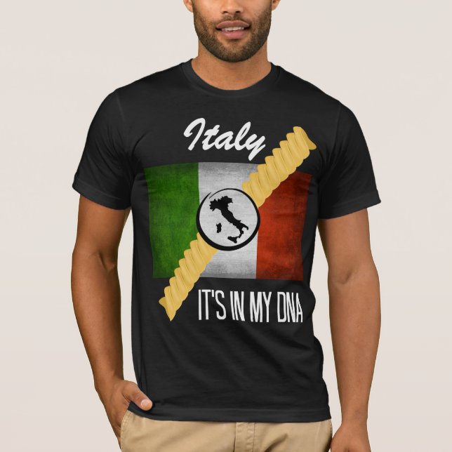 Camiseta Itália Está no meu DNA Ancestralidade Bandeira Ita (Frente)