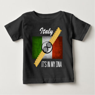 Camiseta Itália Está no meu DNA Molécula Bandeira Italia