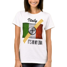 Itália Está no meu DNA Molécula Bandeira Italiana 