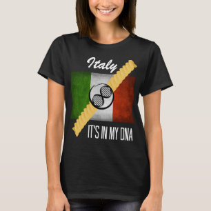 Camiseta Itália Está no meu DNA Molécula Italiana Flag R