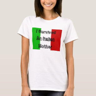 Camiseta Italia, eu sobrevivi a uma mãe italiana