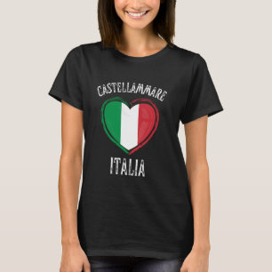 Camiseta Italia Flag Heart Castellammare