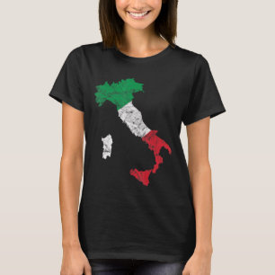 Camiseta Italia Flag Itália Outline Italy Vacation Italy Fl