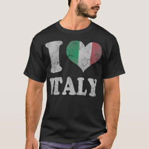 Camiseta Itália Flag Love Heart Italia Italiano