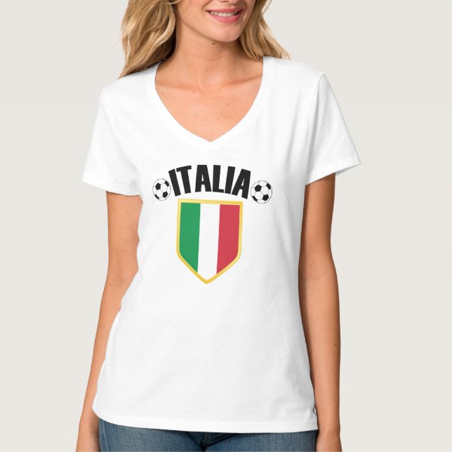 Camiseta Italia Flag Soccer Fan (Frente)