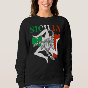 Camiseta Itália Flag Trinacria Sicilia Sicília Bandeira Itá