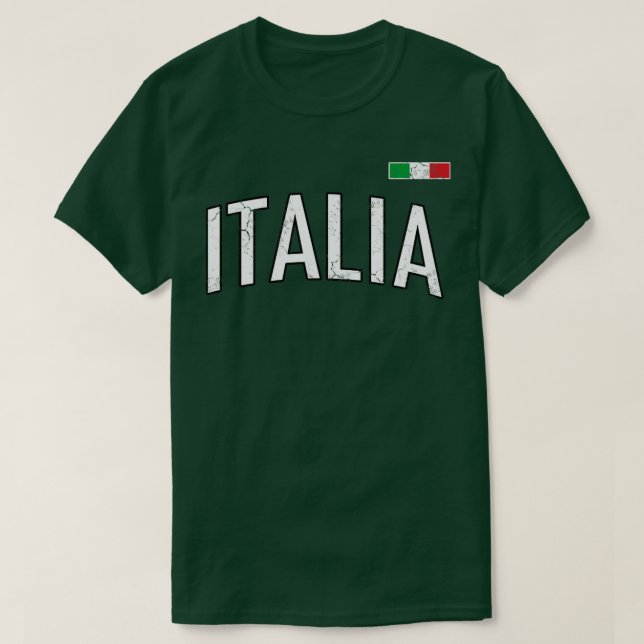 Camiseta Italia Flag Vintage Itália Heritage (Frente do Design)