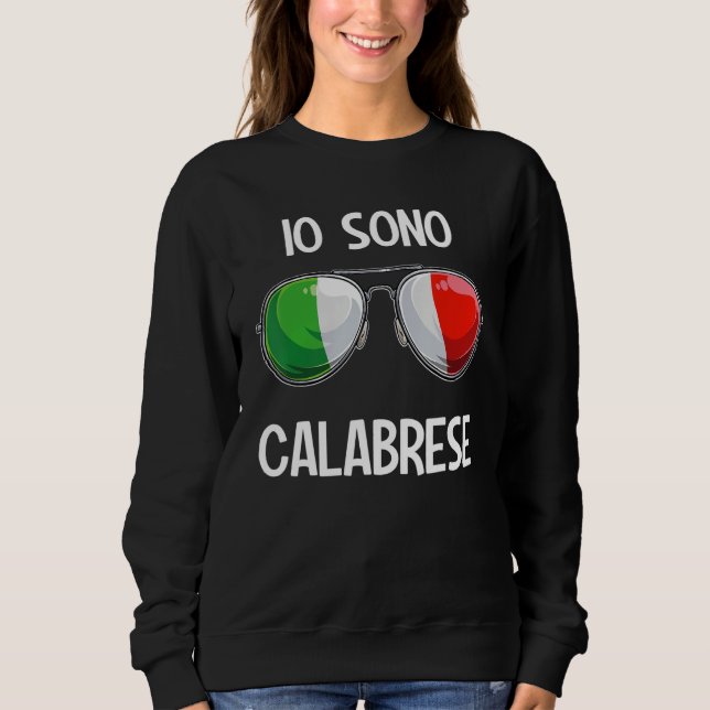 Camiseta Itália Funny Itália Slang Italia Pun Io Sono Calab (Frente)