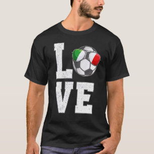 Camiseta Itália Futebol ama bandeira do ventilador italiano