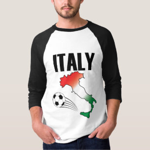 Camiseta Itália Futebol Fan Map Boot Ball
