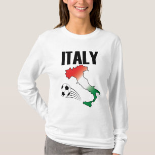 Camiseta Itália Futebol Fan Map Boot Ball